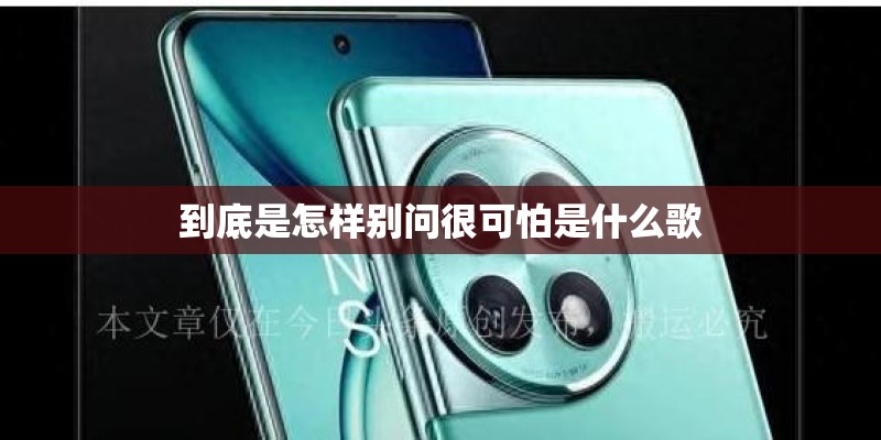 到底是怎样别问很可怕是什么歌