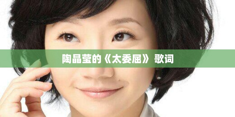 陶晶莹的《太委屈》 歌词