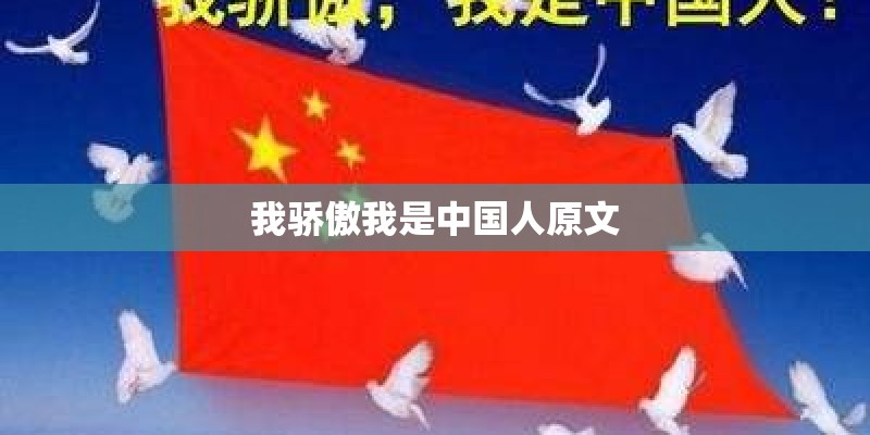 我骄傲我是中国人原文