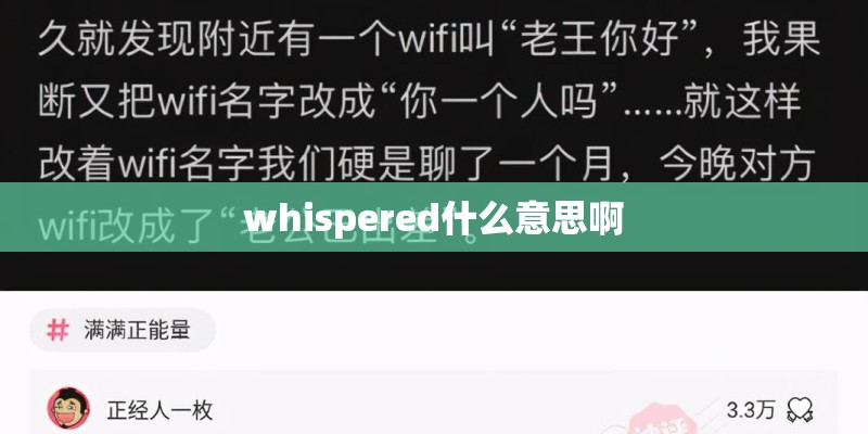 whispered什么意思啊