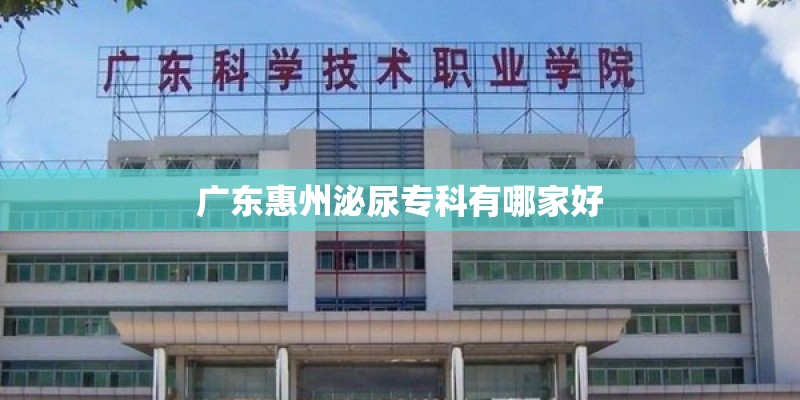 广东惠州泌尿专科有哪家好