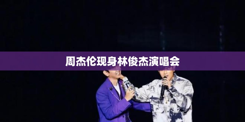 周杰伦现身林俊杰演唱会