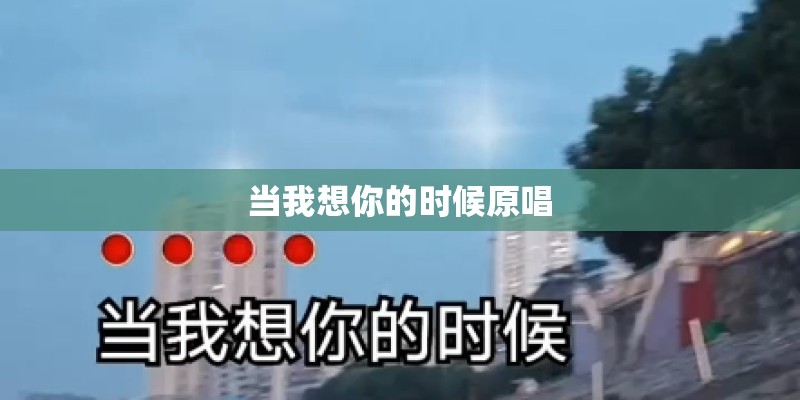 当我想你的时候原唱
