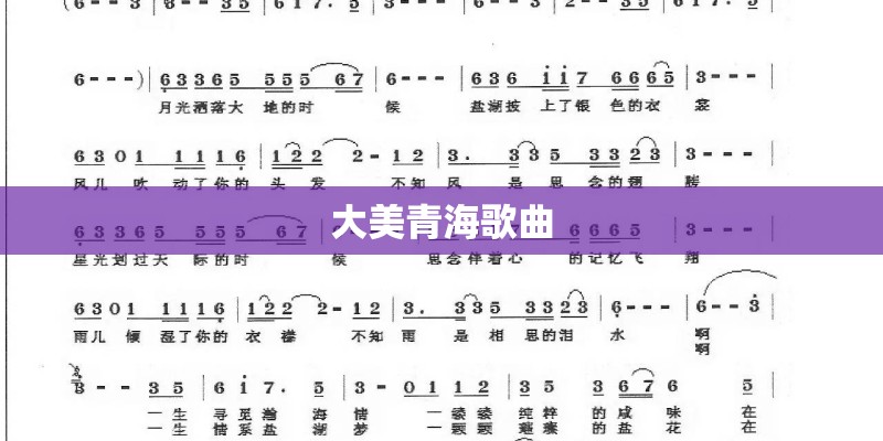 大美青海歌曲